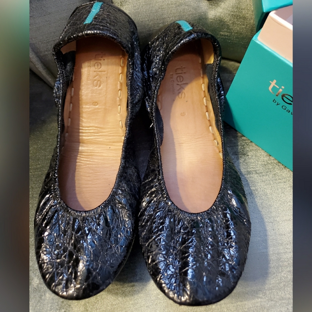 Tieks Obsidian Black Size 9, GUC